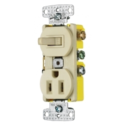 Hubbell RC108I Combination Switch and Receptacle
