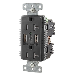 Hubbell USB20A5BK USB Charger Receptacle