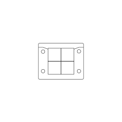 Icotek 54165 Cable Entry Frames, For Use With Grommets 4 x KT small, 1 x KT large, Polyamide