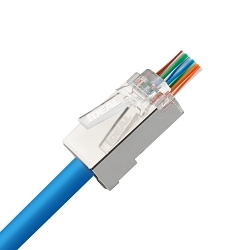 IDEAL 85-365 RJ45 Feed-Thru Modular Plug With Crimp Termination