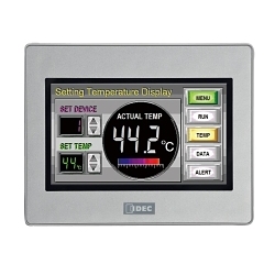 IDEC HG1G-4VT22TF-S HG1G Compact Interface, Power Source: 12 to 24 VDC, 4.3 in Display TFT LCD Display, Ethernet, USB, Serial