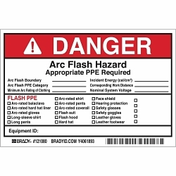 Brady 121080 Write-On Arc Flash Label