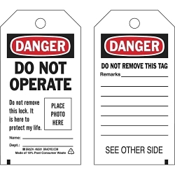 Brady 65501 Danger Tag
