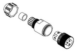 Woodhead 1200750015 Brad Micro-Change Field Attachable Connector