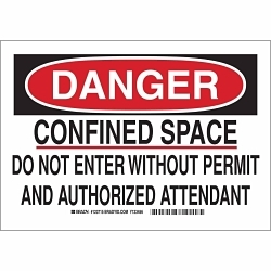 Brady 123718 Confined Space Sign