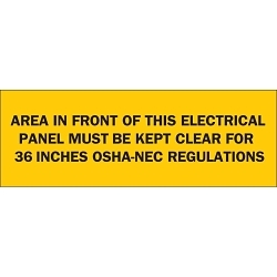 Brady 122352 Electrical Safety Sign