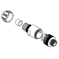 Woodhead 1200710045 Brad Micro-Change Field Attachable Connector