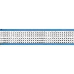 Brady WM-67-SC-PK WM Series Die-Cut Pre-Printed Solid Number Scored Wire Marker Card, 3/4 in L x 1/4 in W, Black on White, B-500 Repositionable Vinyl Coated Fabric, 72 Markers per Card