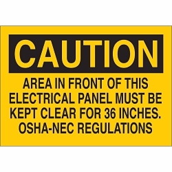 Brady 122353 Electrical Safety Sign