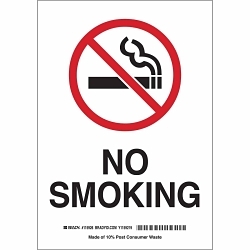 Brady 88427 No Smoking Sign