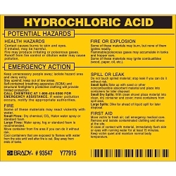 Brady 93547 Hazardous Material Label