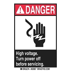 Brady 83967 Electrical Safety Sign