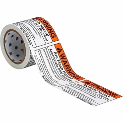 Brady 52015 Laminated Non-Reflective Rectangular Self-Adhesive Arc Flash Label, 5 in W, Black/Red on White, B-302 Polyester, 100 per Roll Labels