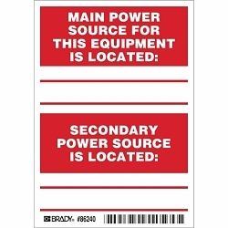 Brady 86240 Safety Label
