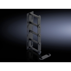Rittal 7111212 Cable Routing Bar, 1U Unit Height, Sheet Steel, Jet Black