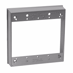 Crouse-Hinds TP7123 Weatherproof Outlet Box Extension, 2 Gangs, 1-13/16 in L x 1 in D, Die-Cast Aluminum
