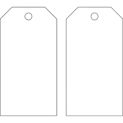 Brady 65372 Write-On Accident Prevention Tag, 5-3/4 in H x 3 in W, B-851 Polyester, White, Rectangular Shape