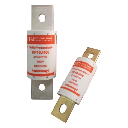 Mersen HelioProtection HP10J100 Type gPV Photovoltaic Fuse, 100 A, 1000 VDC, 10 kA, Class J, Cylindrical Body