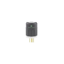 LEVITON 8215-C Black & White Straight Blade Plug