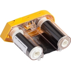 Brady M61-R10010 R10000 Single Color Printer Ribbon, 75 ft L x 2 in W, Polyester/Resin, Black