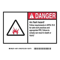 Brady EL-3 Arc Flash Label