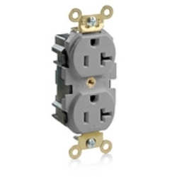 LEVITON M5362-GY Lev-Lok Straight Blade Receptacle