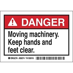 Brady 86874 Machine/Equipment Label