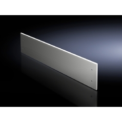 Rittal 9672314 Top Front Trim Panel, 400 mm W x 100 mm H, Sheet Steel, Light Gray
