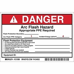 Brady 121098 Write-On Arc Flash Label