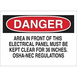 Brady 84859 Electrical Hazard Sign