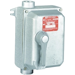 Killark DEDS-30 Non-Fused Disconnect Switch, 600 VAC, 250 VDC, 30 A, 10 hp, 20 hp, 25 hp, 3 Poles