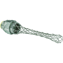 Killark K4001-MG Insulated Straight Liquid Tight Connector With Stainless Steel Mesh Grip