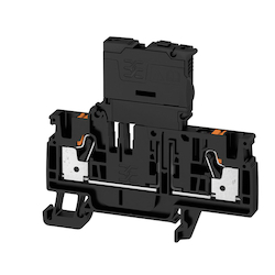 Weidmuller 2429860000 A Series Fuse Terminal Block, 250 V, 6.3 A, 4 sq-mm Wire, Snap-On Mount