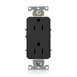 LEVITON 16252-E Decora Plus Straight Blade Duplex Receptacle