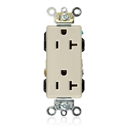LEVITON 16362-I Decora Plus Straight Blade Receptacle