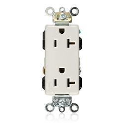 LEVITON 16362-T Decora Plus Straight Blade Receptacle