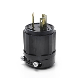 LEVITON 2311-B Black & White Locking Plug