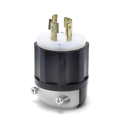 LEVITON 2411 Black & White Locking Plug