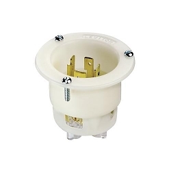 LEVITON 2435 V-0-Max Locking Flanged Inlet
