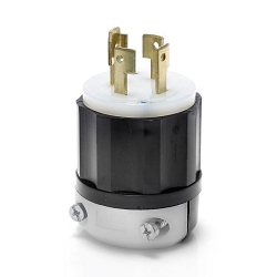 LEVITON 3431-C Black & White Locking Plug