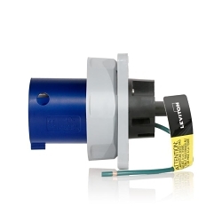 LEVITON 460B9WLEV LEV Series 3-Phase Dustight North American Rated Watertight Pin and Sleeve Inlet