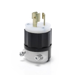LEVITON 4770-C Black & White Locking Plug