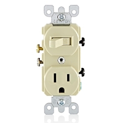 LEVITON 5225-I Combination Switch and Receptacle