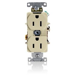 LEVITON 5252-I Straight Blade Duplex Receptacle