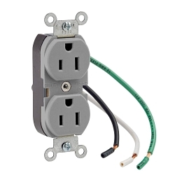 LEVITON 5262-LGY Straight Blade Receptacle