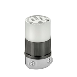 LEVITON 5269-C Black & White Straight Blade Connector