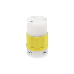 LEVITON 5269-CY Black & White Straight Blade Connector