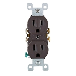 LEVITON 5320-CP Straight Blade Receptacle