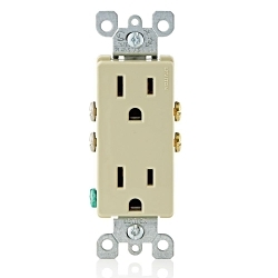 LEVITON 5325-I Decora Straight Blade Receptacle