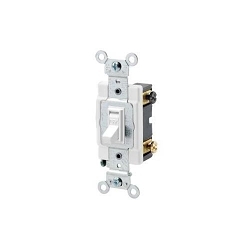 LEVITON 54502-2W Framed Grounding AC Quiet Toggle Switch